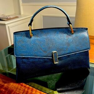 Luxury Blue and Grey Purse New With No Tags.